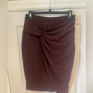 Haute Monde Deep Burgundy Pencil Skirt